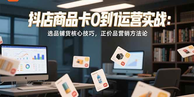 （15329期）抖店商品卡0到1运营实战：选品铺货核心技巧，正价品营销方法论-优优云网创