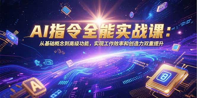 （15455期）AI指令全能实战课：从基础概念到高级功能，实现工作效率和创造力双重提升-优优云网创