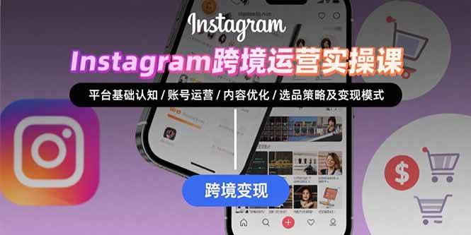 （15644期）Instagram跨境运营实战：平台认知/账号运营/内容优化/选品策略及变现模式-优优云网创