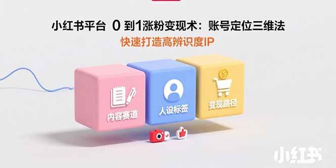 （15656期）小红书平台0到1涨粉变现术：账号定位三维法，快速打造高辨识度IP-优优云网创