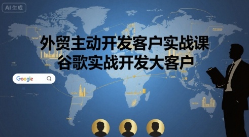 外贸主动开发客户实战课，谷歌实战开发大客户-优优云网创