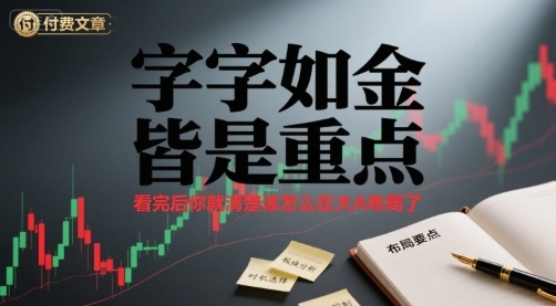 付费文章：字字如金 皆是重点， 看完后 你就清楚该怎么在大A布局了-优优云网创