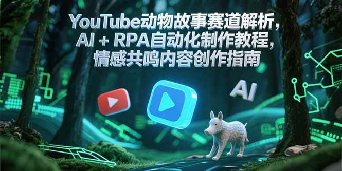 （15174期）YouTube动物故事赛道解析，AI+RPA自动化制作教程，情感共鸣内容创作指南-优优云网创