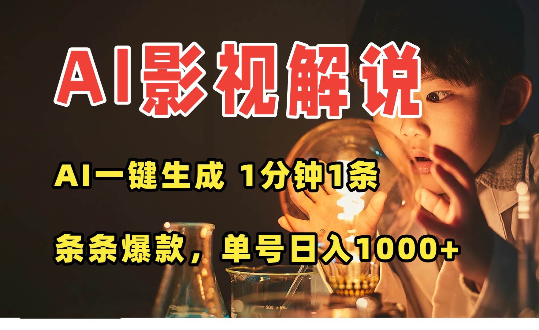 （15730期）AI一键生成影视解说视频，无需剪辑1分钟1条，条条爆款，多平台变现日入…-优优云网创