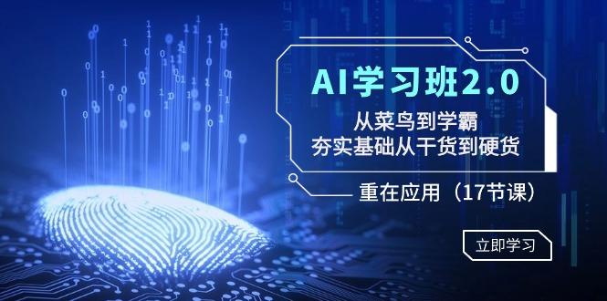 AI学习班2.0：从菜鸟到学霸，夯实基础从干货到硬货，重在应用(17节课)-优优云网创