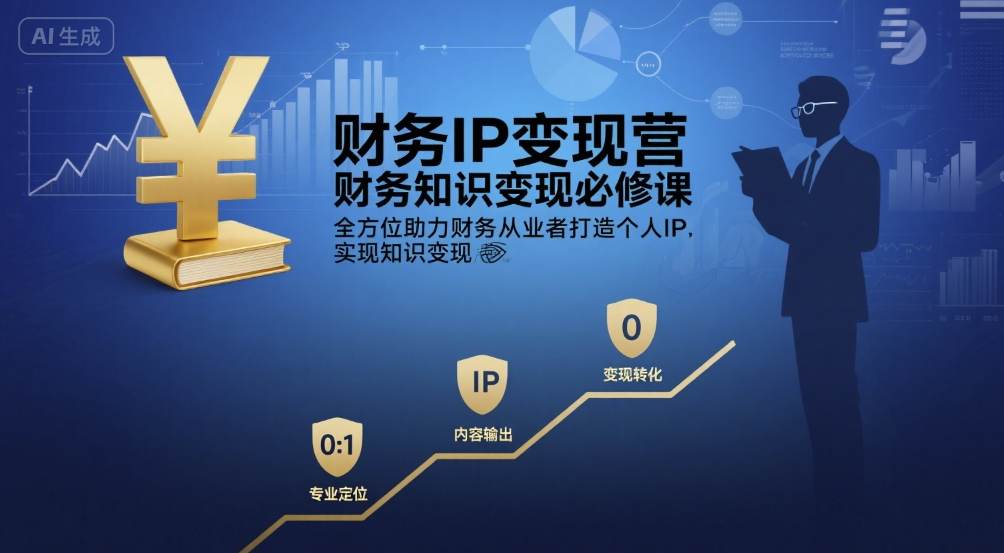 财务IP变现营，财务知识变现必修课，全方位助力财务从业者打造个人IP，实现知识变现-优优云网创