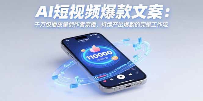 （15569期）AI短视频爆款文案：千万级播放量创作者亲授，持续产出爆款的完整工作流-优优云网创