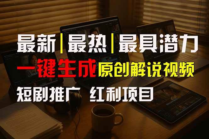 （15658期）短剧推广新思路，AI一键生成原创解说视频，10分钟产出100条，30天赚了5.5w-优优云网创