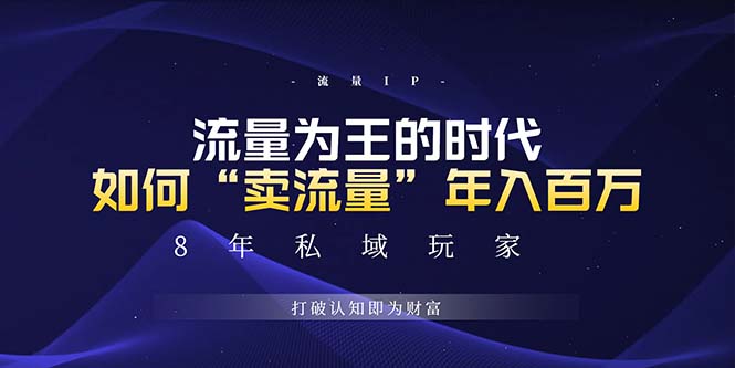 未来如何通过“卖流量”年入百万，跨越一切周期绝对蓝海项目-优优云网创