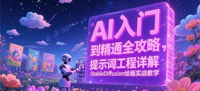 AI入门到精通全攻略，提示词工程详解，StableDiffusion绘画实战教学-优优云网创