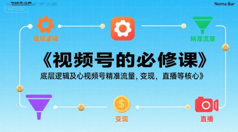 视频号的必修课，视频号的底层逻辑及核心视频号精准流量，变现，直播等核心-优优云网创