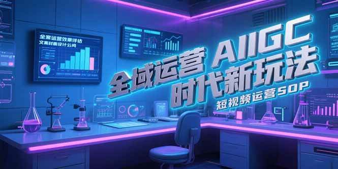 （15327期）全域运营AIGC时代新玩法，文案封面设计公式，短视频运营SOP-优优云网创