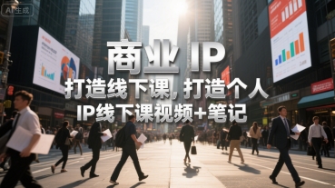 商业IP打造线下课，打造个人 IP线下课视频+笔记-优优云网创