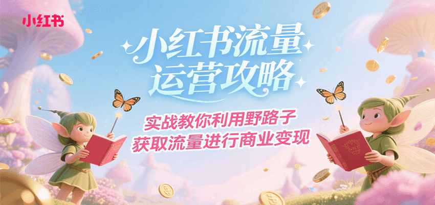 小红书流量运营攻略，实战教你利用野路子获取流量进行商业变现-优优云网创