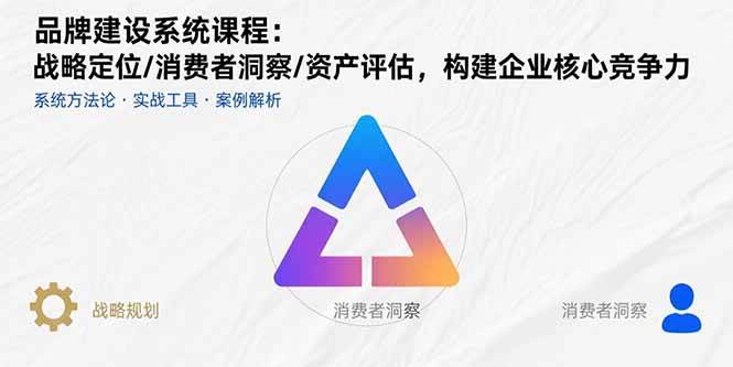 （15772期）品牌建设系统课程：战略定位/消费者洞察/资产评估，构建企业核心竞争力-优优云网创