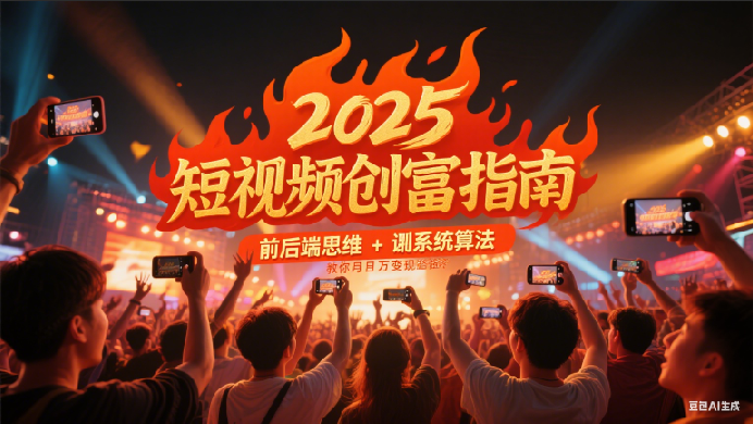 2025短视频创富指南，前后端思维 + 系统算法，教你月入过万变现路径-优优云网创